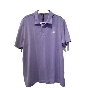 ADIDAS Men's Golf Polo Shirt Purple White Logo - XL EUC